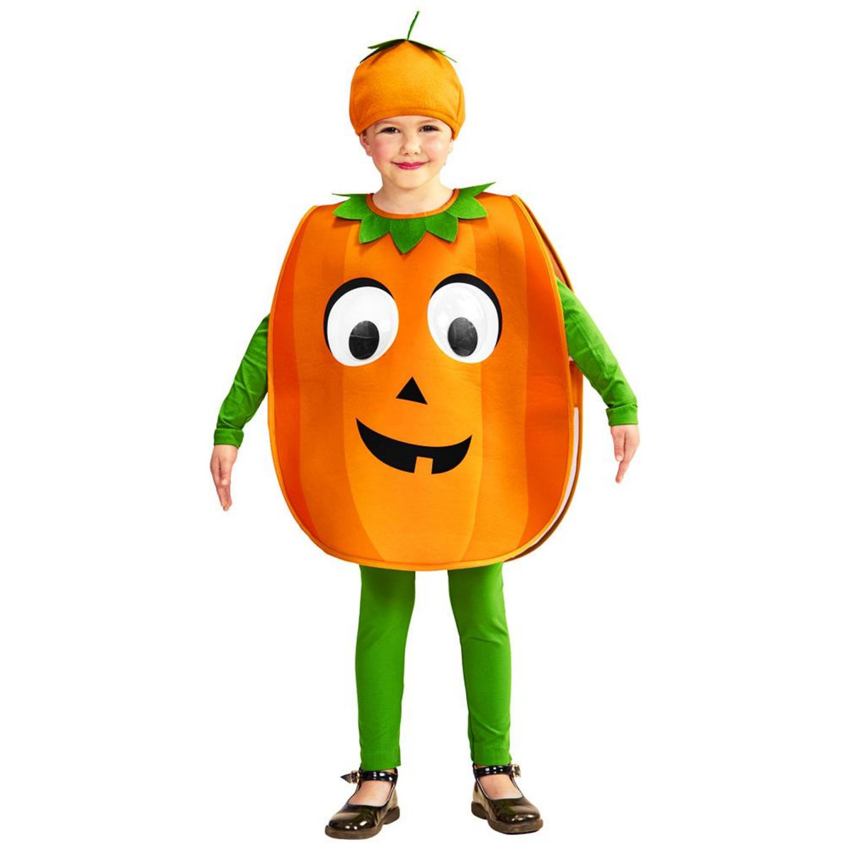 Déguisement Citrouille Halloween Enfant 1-4 Ans – Costume Avec Chapeau Et Sac, Sans Pantalon, Fille Ou Garçon
