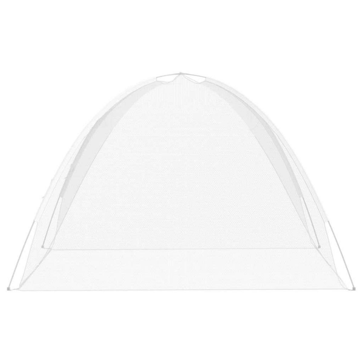 VIDAXL Moustiquaire mongole avec portes 220 maille blanc 200x200x135cm