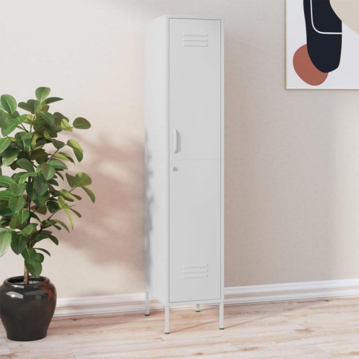 VIDAXL Armoire à casiers Blanc 35x46x180 cm Acier