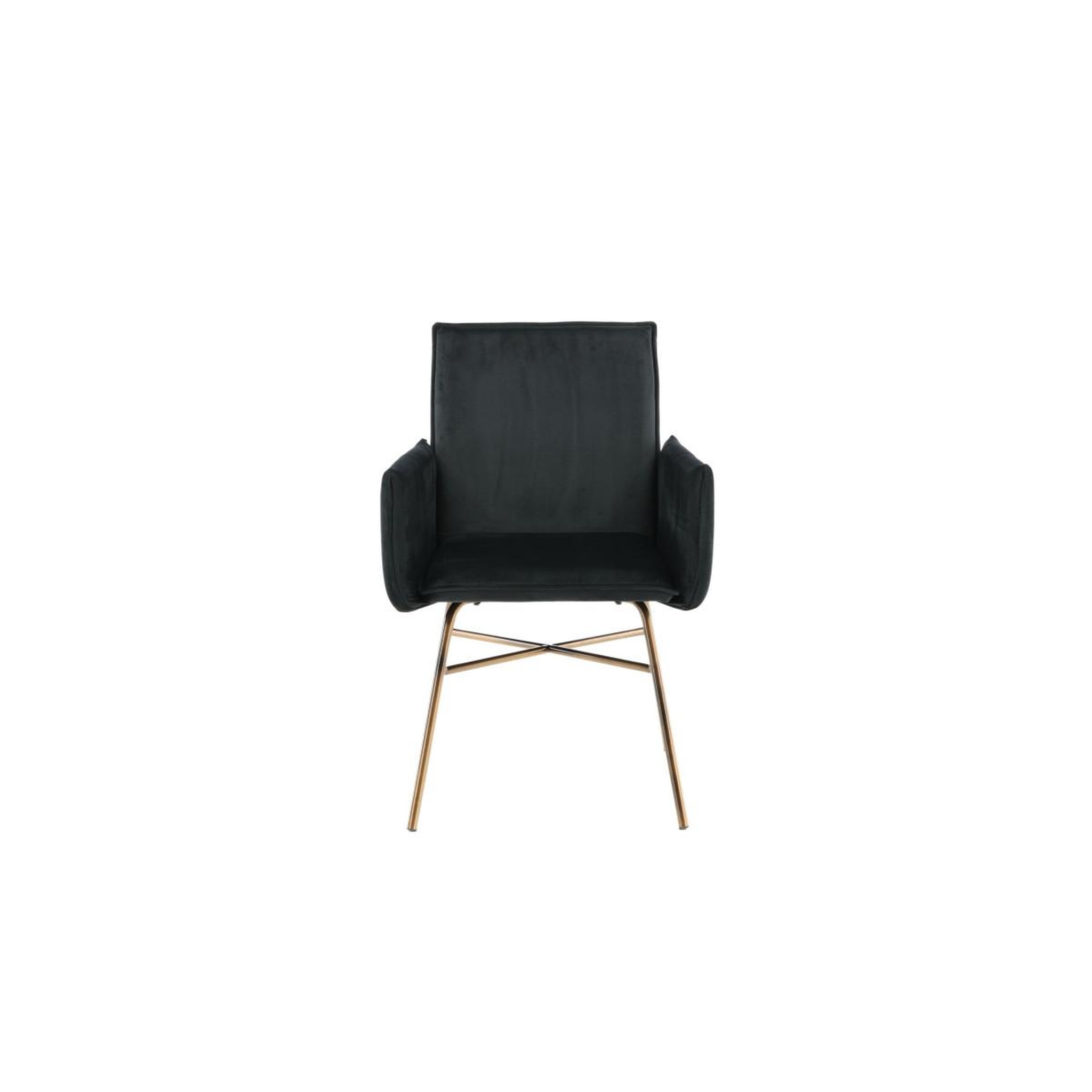 Voir la diapositive 5 : Paris Prix Chaise design en velours  petra  87cm noir & cuivre