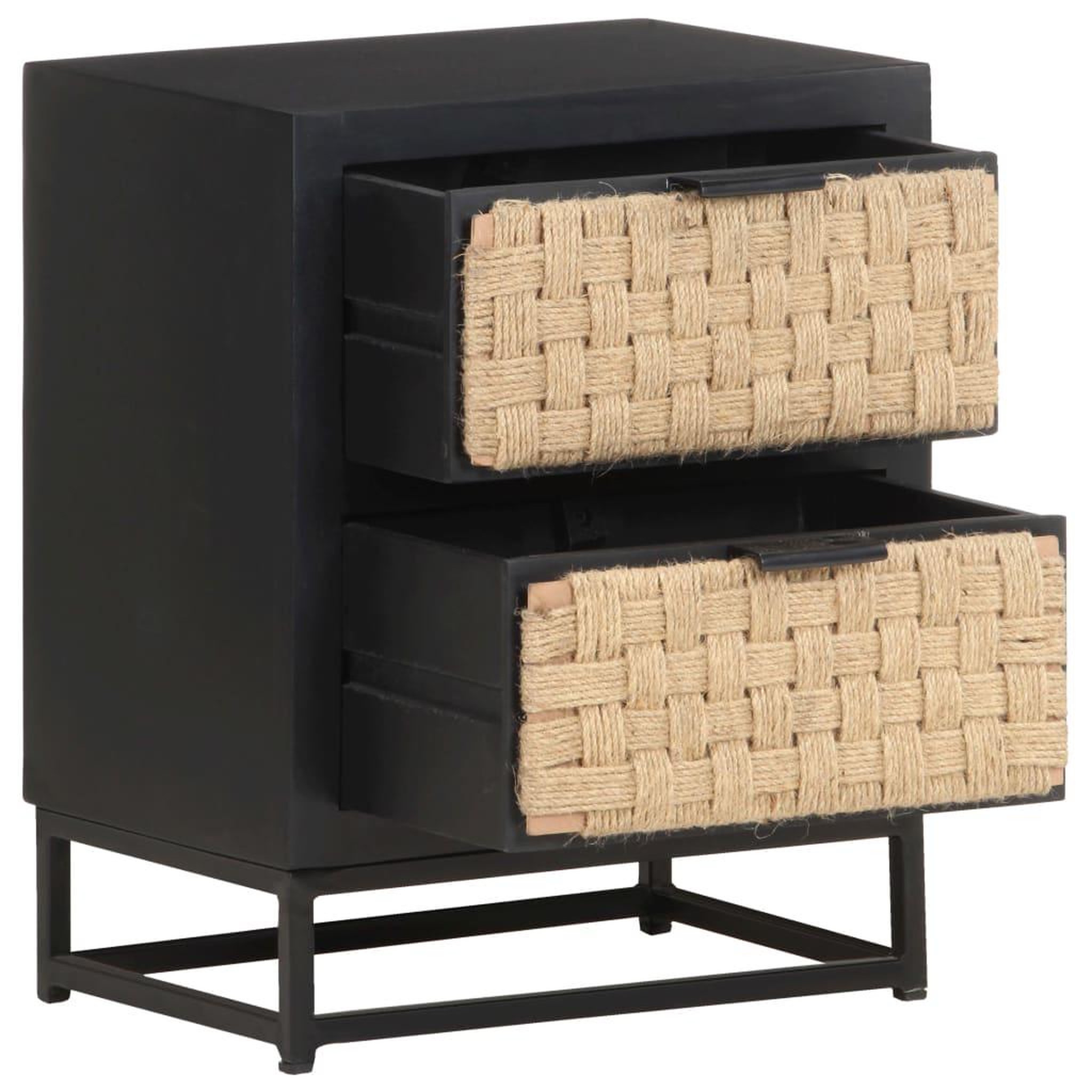 Voir la diapositive 3 : VIDAXL Table de chevet 40x30x50 cm bois de manguier massif