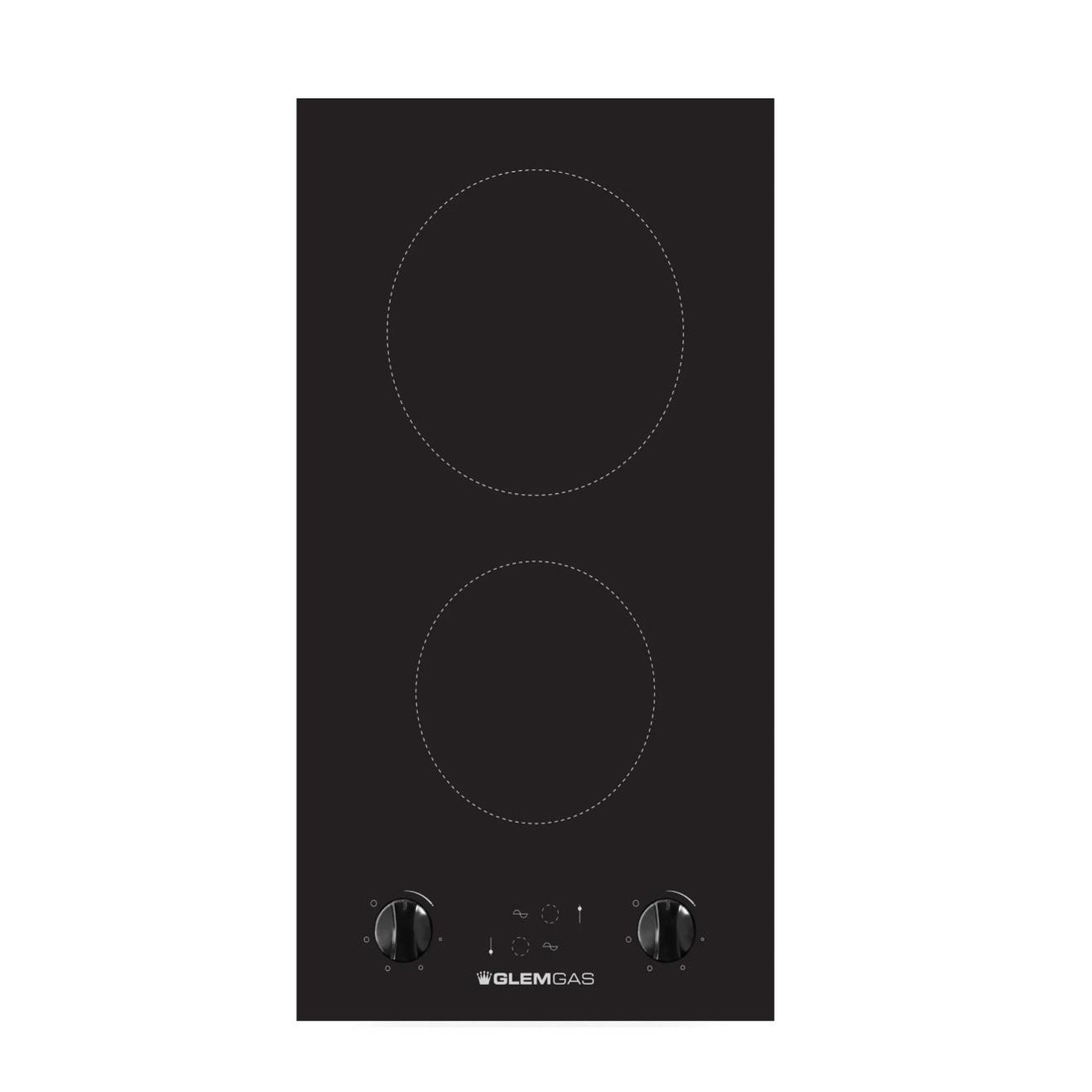 Glem Domino vitrocéramique 29cm 3000w noir - gth32k01
