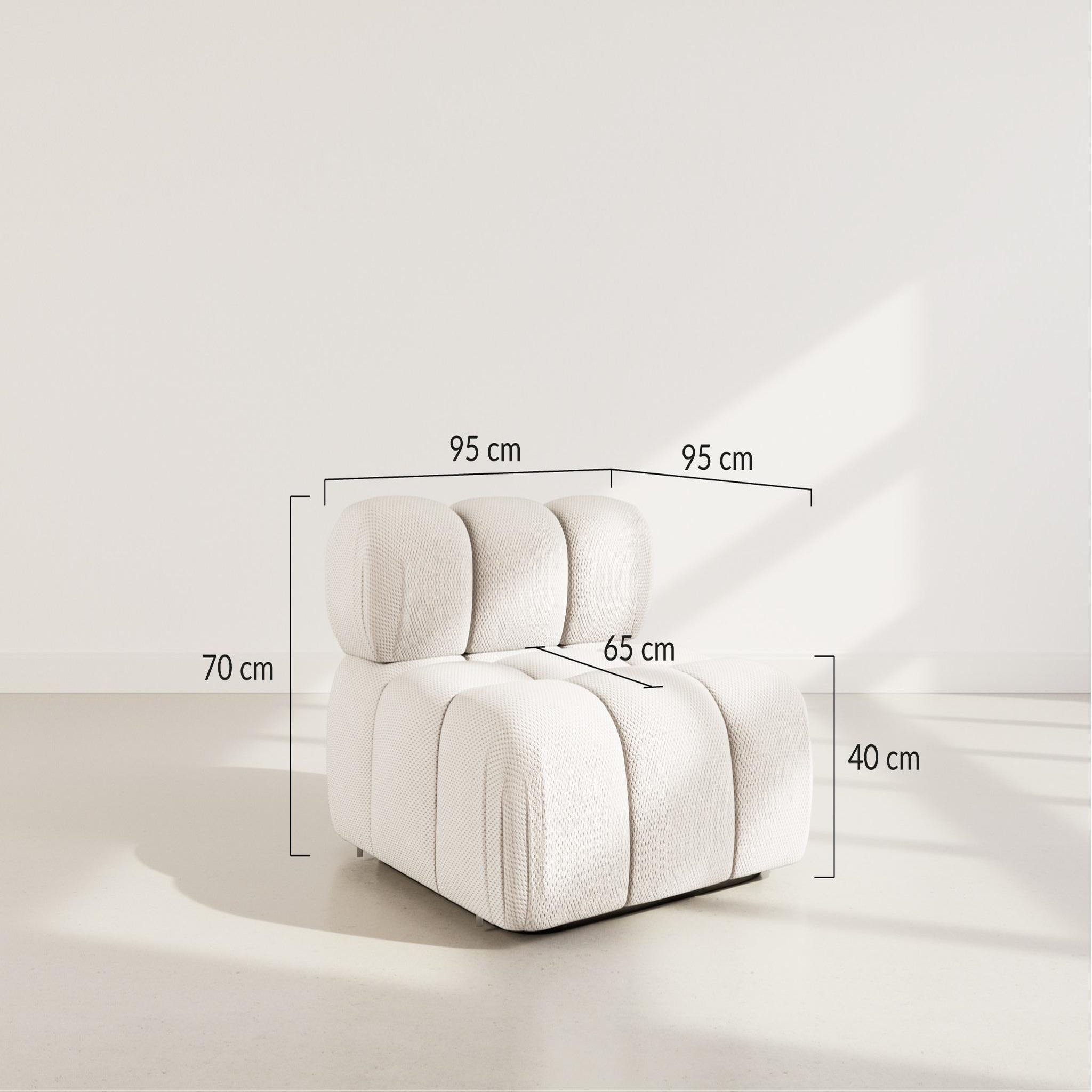 Voir la diapositive 6 : BEST MOBILIER Ruby - module d'assise en velours texturé