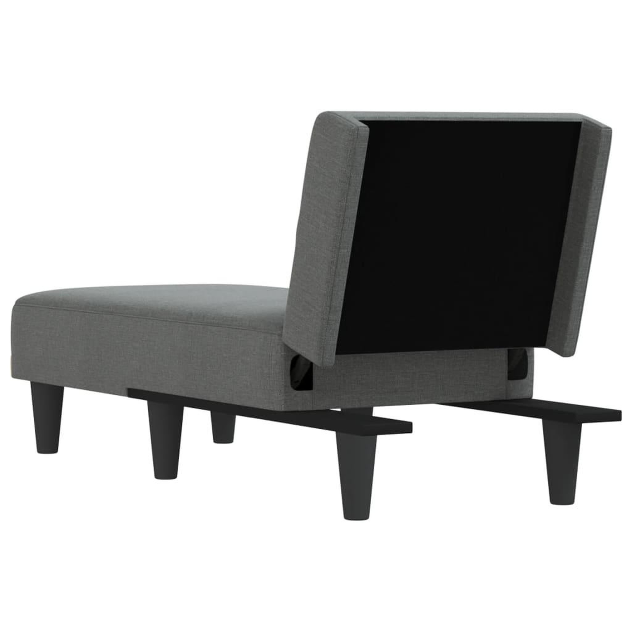 Voir la diapositive 5 : VIDAXL Chaise longue gris fonce tissu