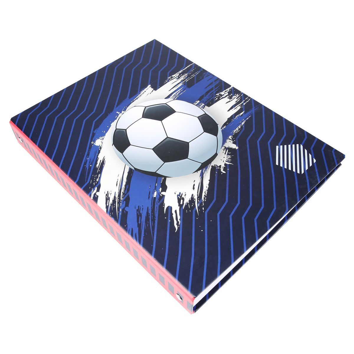 Lot De 1 Classeur à 3 Anneaux De 3,8 Cm, Motif Ballons De Football Vert Avec 3 Anneaux, Peut Contenir 200 Feuilles, Carnet De Notes De Base Pour Fournitures Scolaires Et De