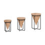 Voir la diapositive 3 : Rendez vous déco Grande sellette en bois d'accacia et métal D41 cm - Mafana