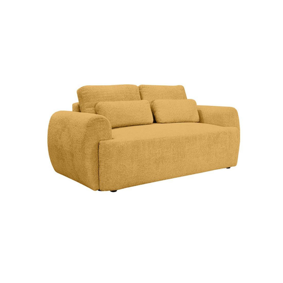 BEST MOBILIER Mahina - canapé droit 2 places - en tissu bouclette