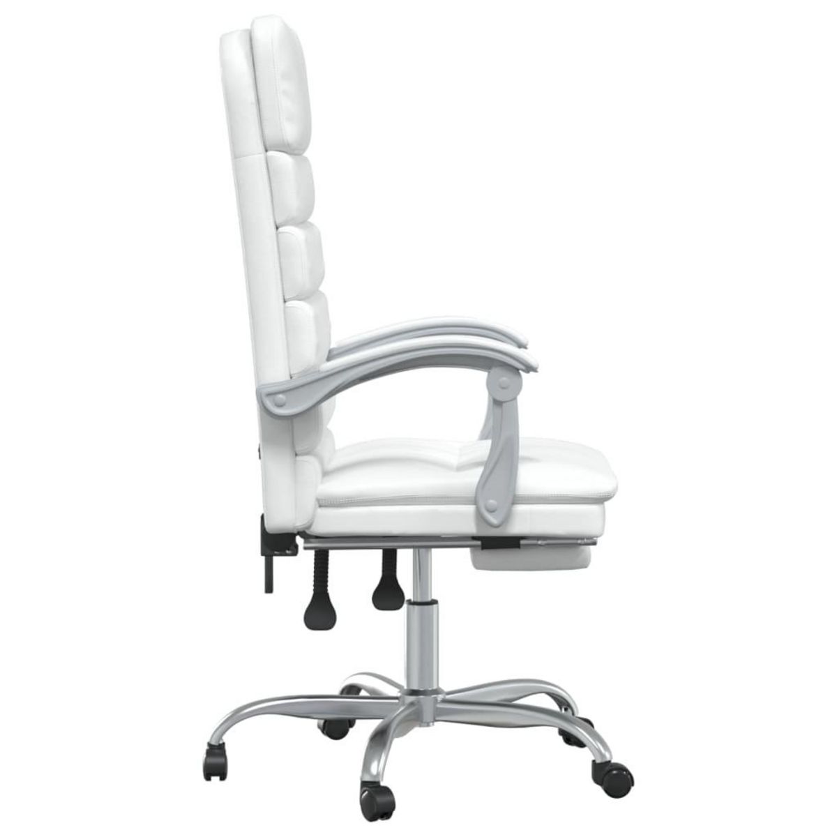 VIDAXL Fauteuil de massage inclinable de bureau Blanc Similicuir