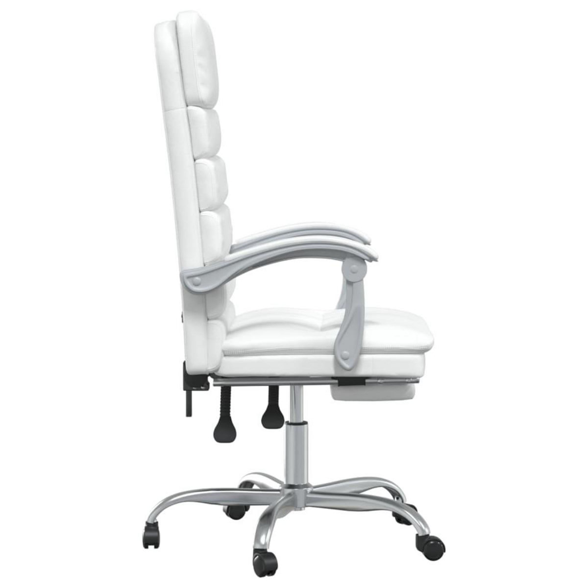 VIDAXL Fauteuil de massage inclinable de bureau Blanc Similicuir