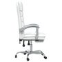 Voir la diapositive 4 : VIDAXL Fauteuil de massage inclinable de bureau Blanc Similicuir