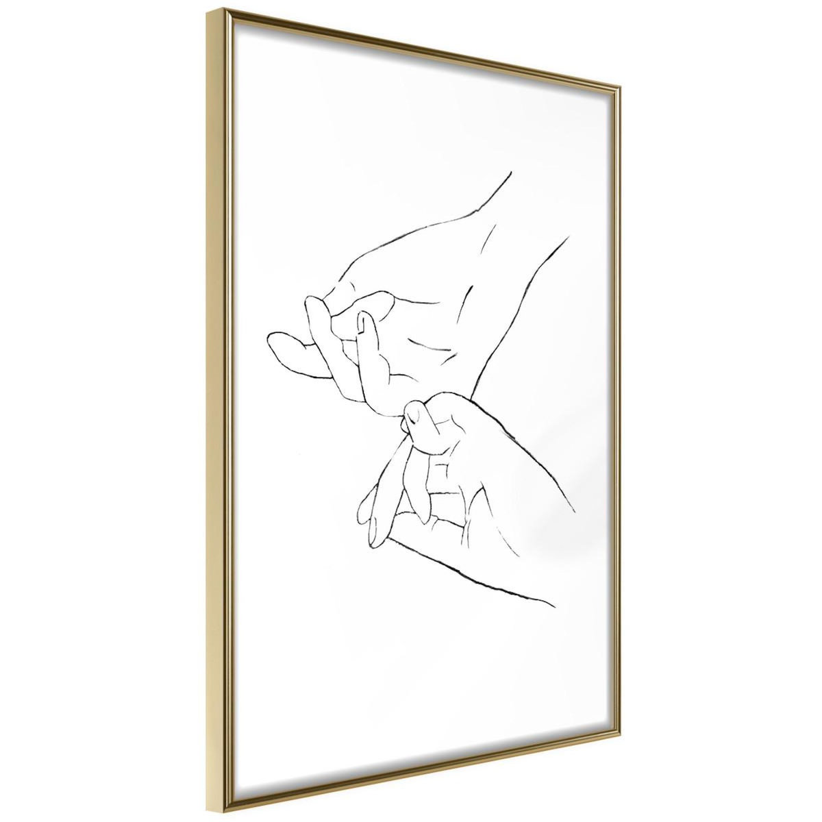 Paris Prix Affiche Murale Encadrée  Joined Hands White