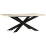 Voir la diapositive 1 : VIDAXL Table a dîner 180x90x76 cm Bois de manguier massif blanchi