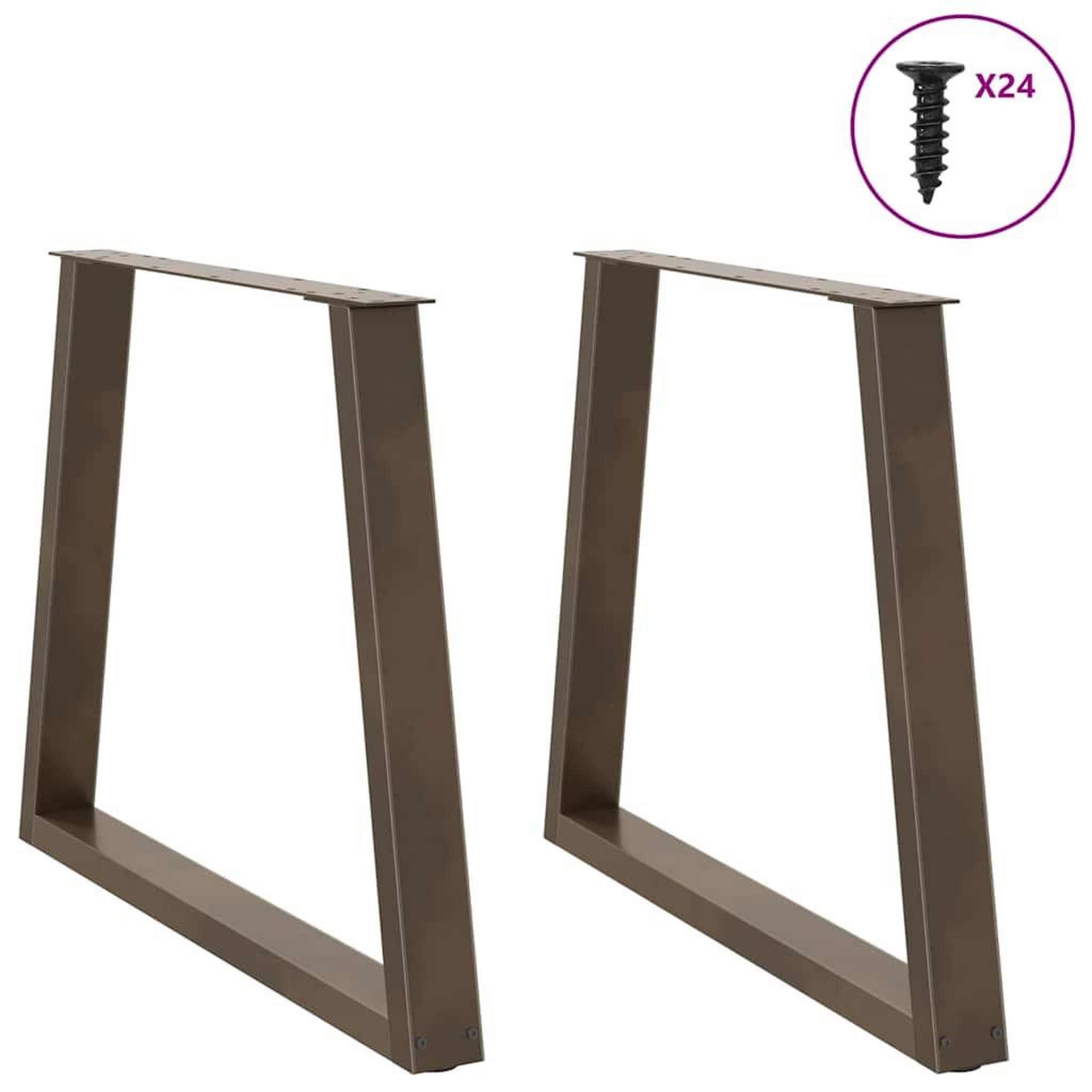 Voir la diapositive 3 : VIDAXL Pieds de table a manger forme de V 2 pcs 80x(72-73,3) cm acier