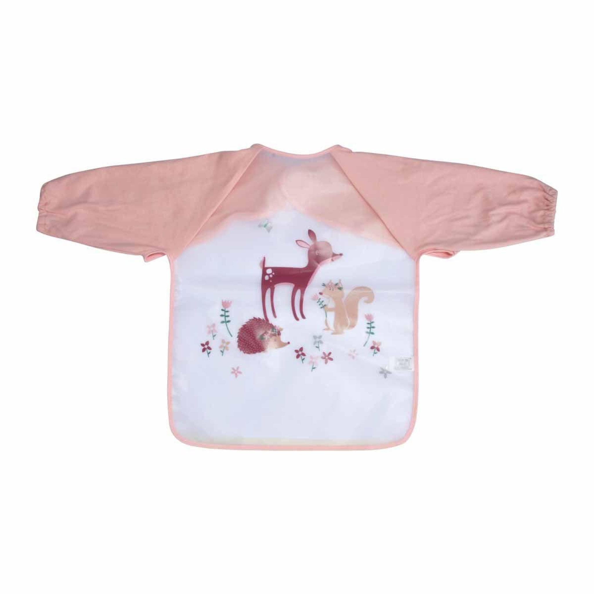 BEBE DOUCEUR Bavoir bébé  forêt magique  43cm rose & blanc