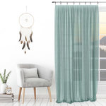 SOLEIL D'OCRE Voilage avec anneaux 135x250 cm SPIRIT, par Soleil d'ocre. Coloris disponibles : Bleu, Vert, Gris, Jaune, Rouge, Blanc
