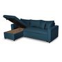 Voir la diapositive 4 : Canapé d'angle réversible convertible avec coffre en tissu ou velours GERALDINE 