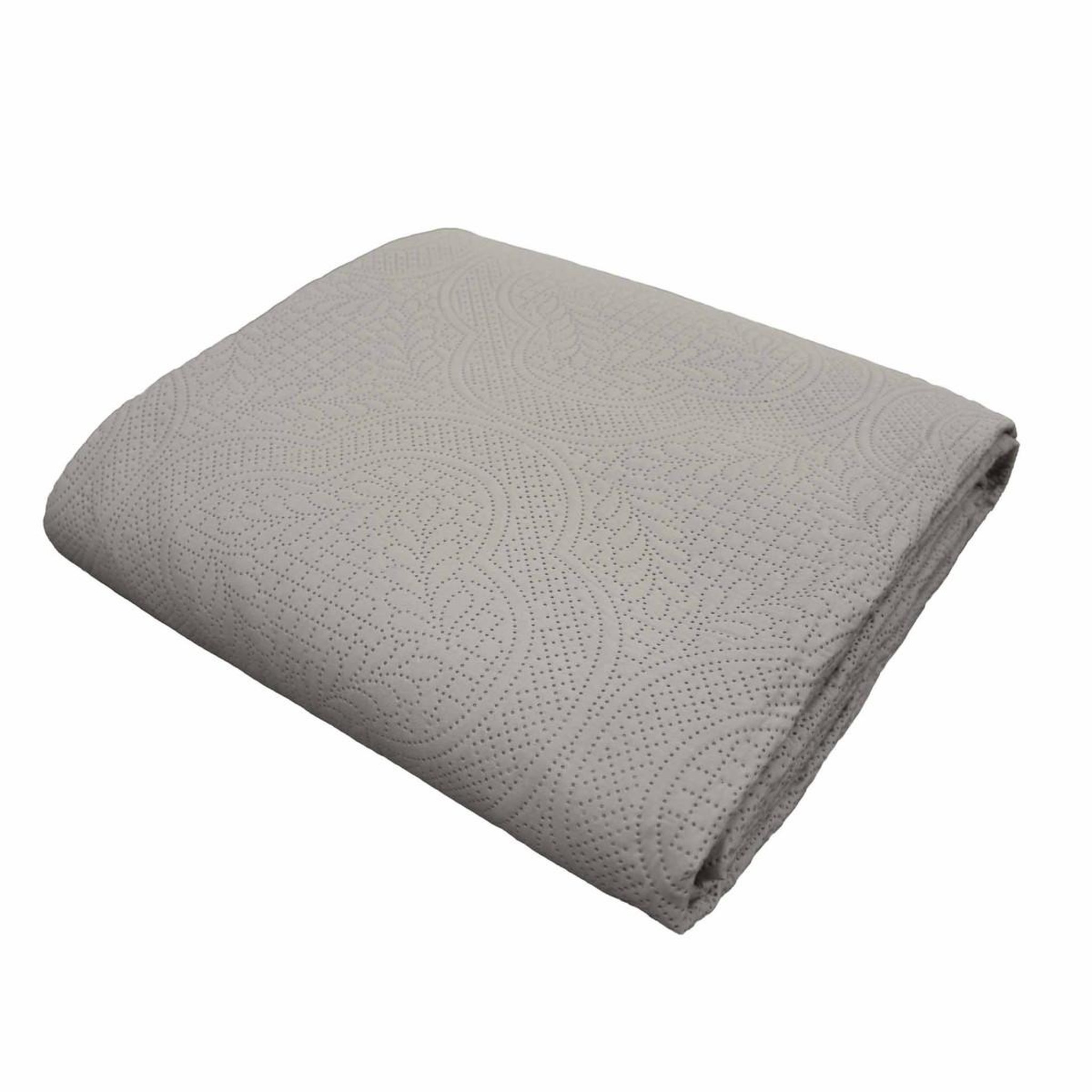 Voir la diapositive 6 : Douceur d'Intérieur Couvre-lit & 2 housses de coussin  romane  240x260cm gris