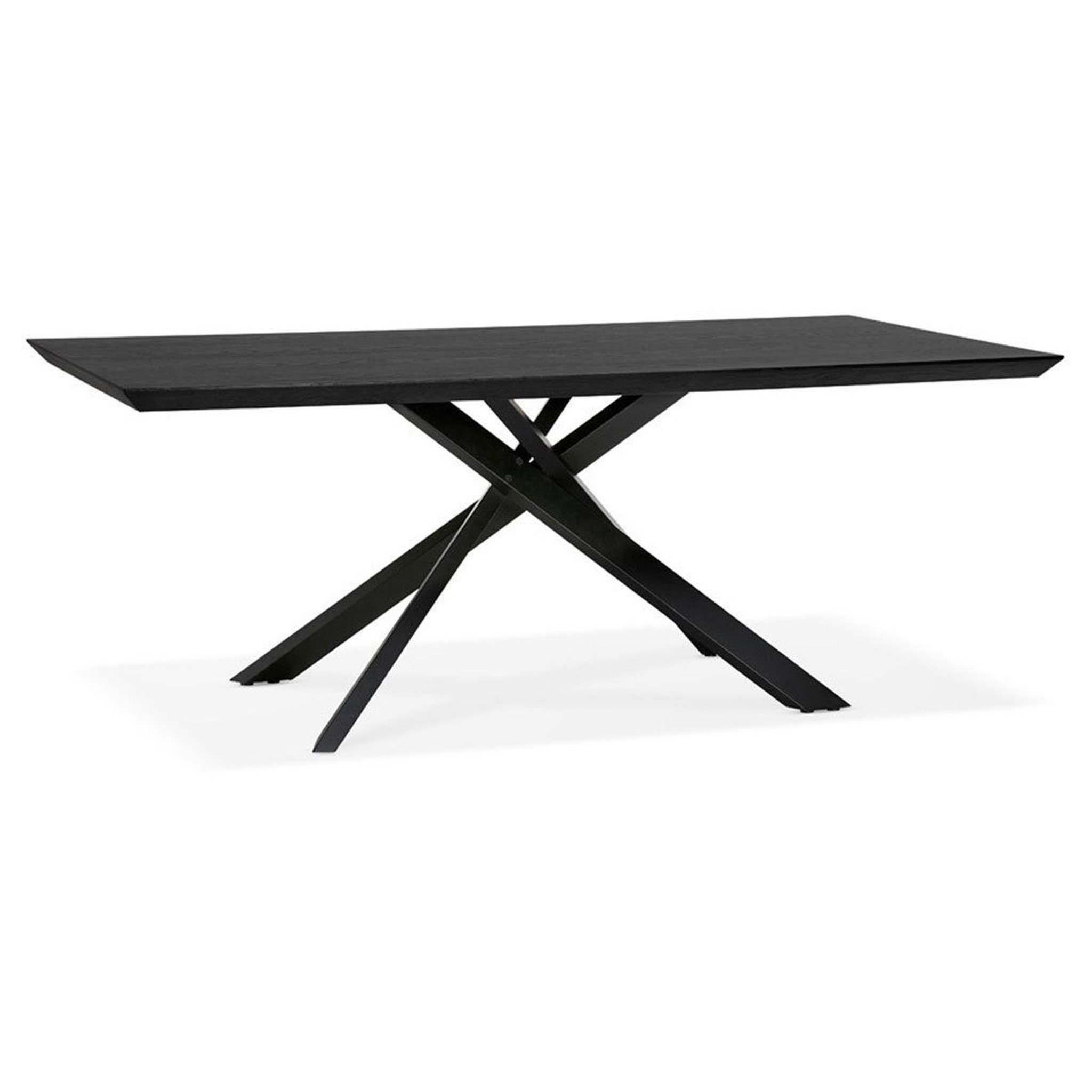 Voir la diapositive 1 : Paris Prix Table à manger en bois  laby  200cm noir