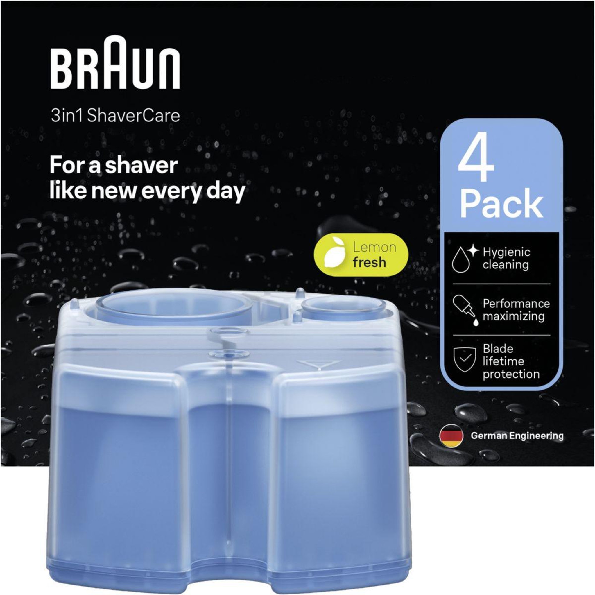BRAUN Cartouche nettoyante ccr4 shavercare 3-en-1