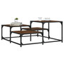 Voir la diapositive 1 : VIDAXL Table basse chene marron 87,5x87,5x40 cm bois d'ingenierie