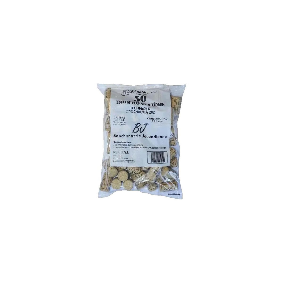 Bouchonnerie jocondienne Bouchons en liège Bouchonnerie Jocondienne 3429281005059 Naturel pour conservation du vin