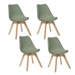ATMOSPHERA Lot de 4 Chaises design scandinave Baya. Coloris disponibles : Beige, Noir, Vert, Gris, Jaune, Rose, Orange, Blanc, Bleu