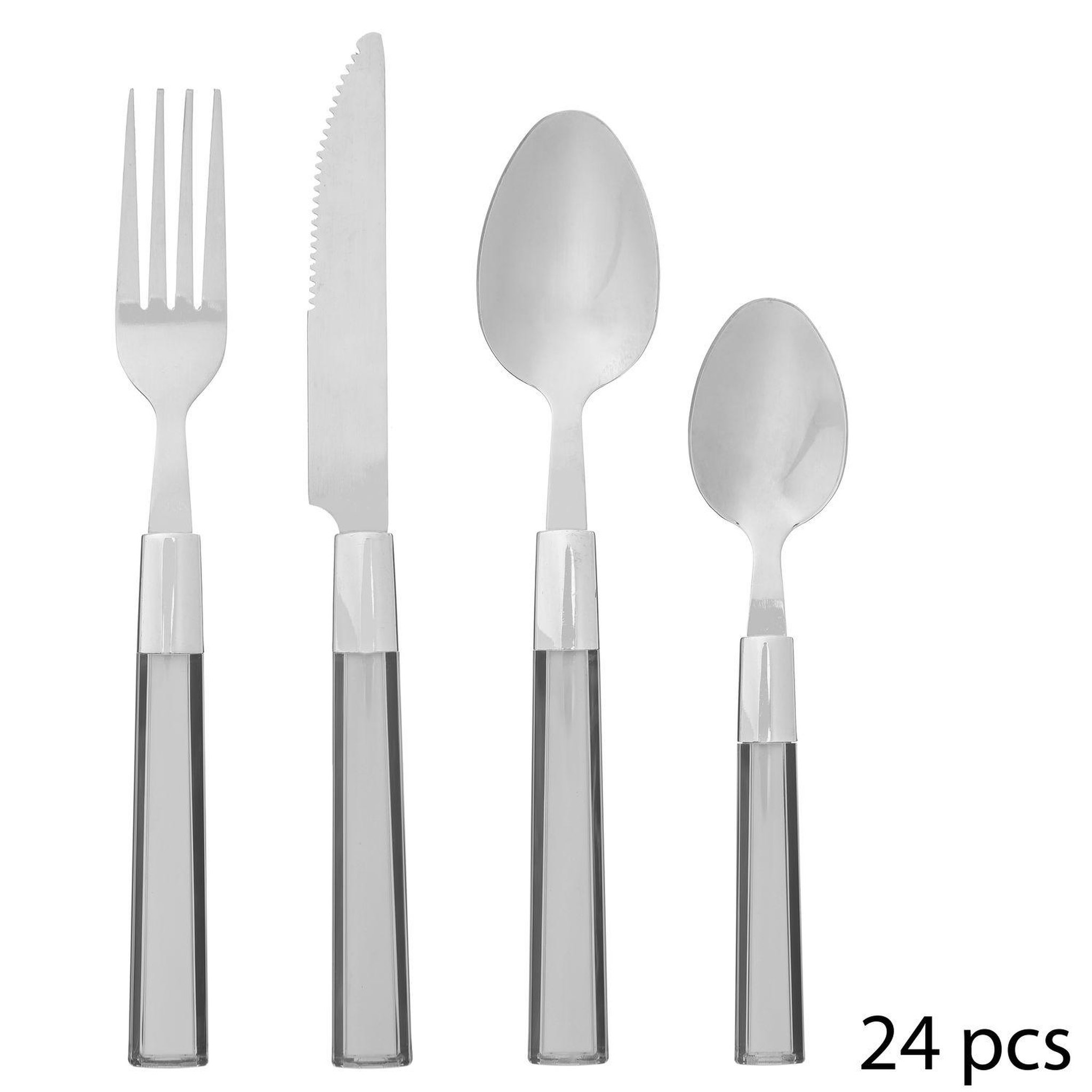 SECRET DE GOURMET Ménagère 24 couverts - Inox - Gris