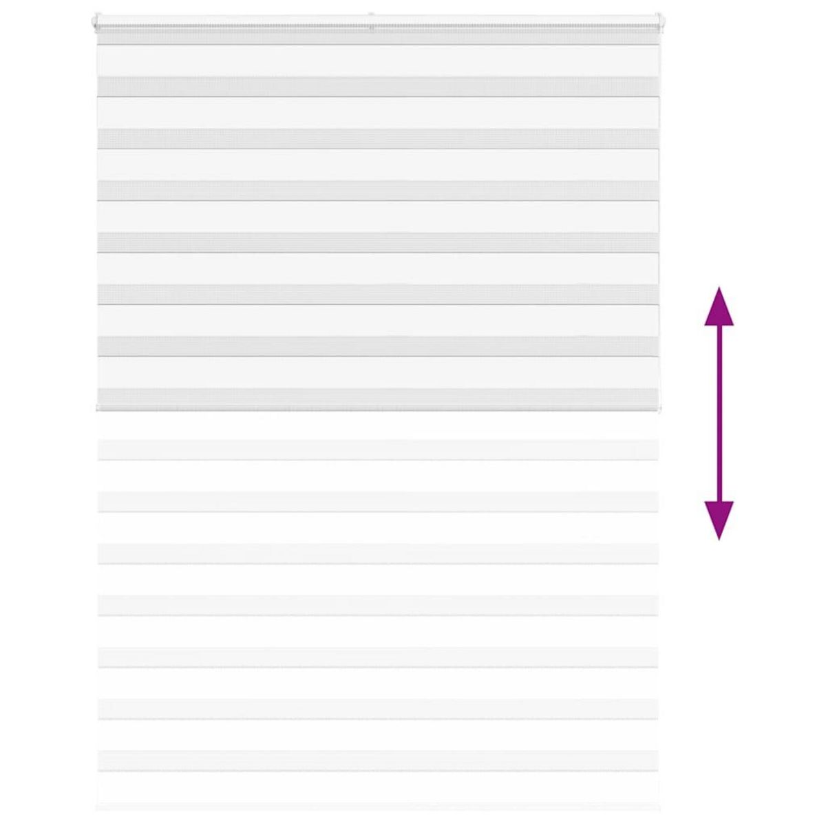 VIDAXL Store zebre blanc 160x200 cm largeur du tissu 155,9cm polyester