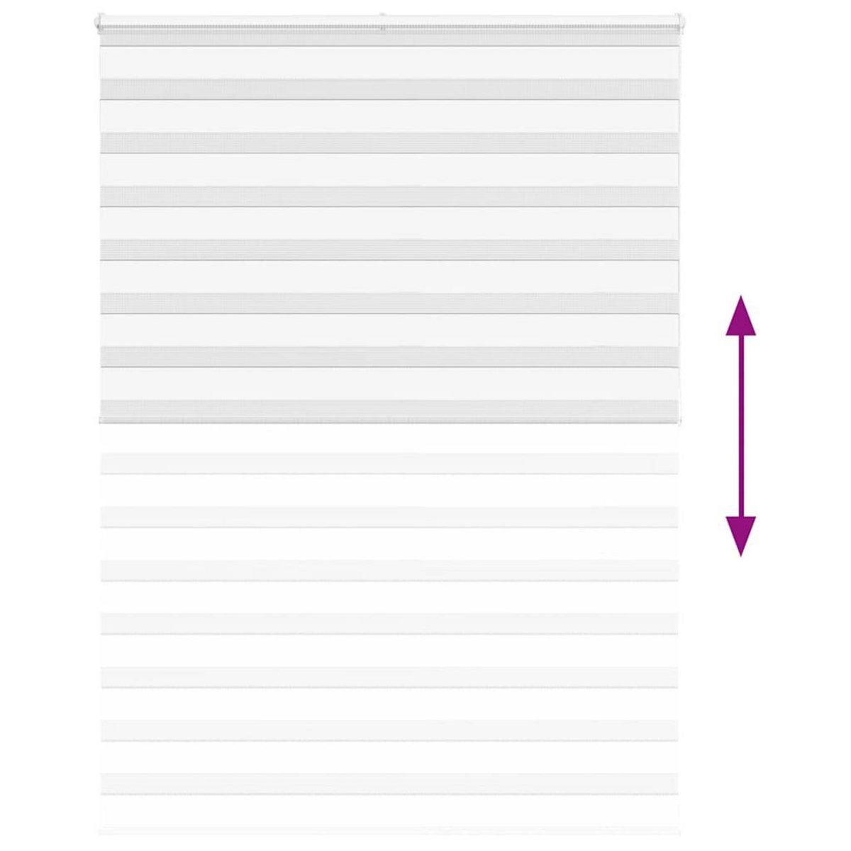 VIDAXL Store zebre blanc 160x200 cm largeur du tissu 155,9cm polyester