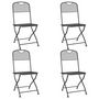 Voir la diapositive 3 : VIDAXL Ensemble a manger de jardin 5 pcs anthracite metal maille