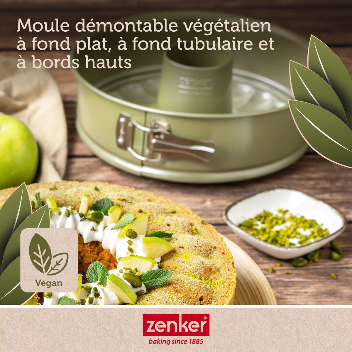 ZENKER Set pâtisserie avec moule à manqué et à savarin 26 cm, 2 bols à mixer et spatule Zenker