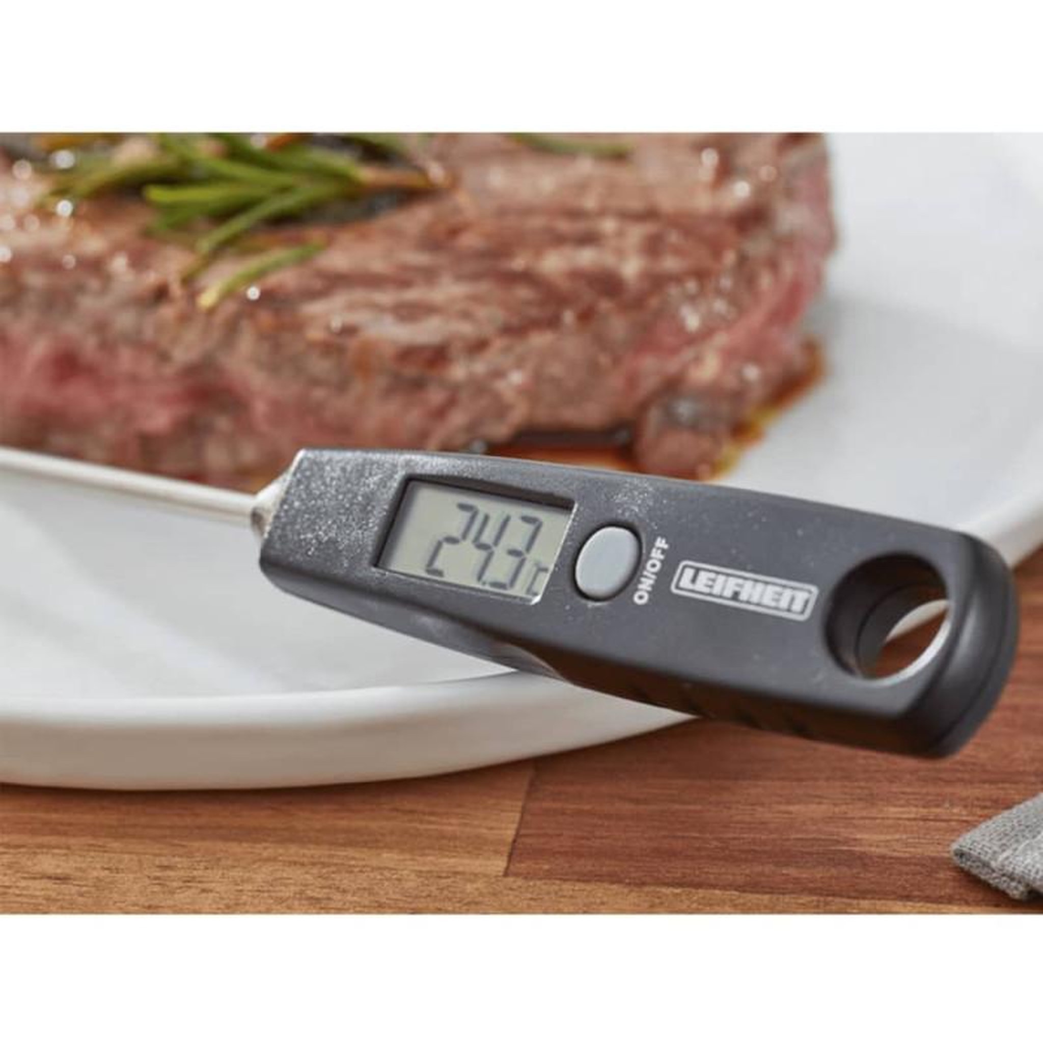Voir la diapositive 5 : Leifheit Leifheit Thermomètre numérique de cuisine Noir 03095