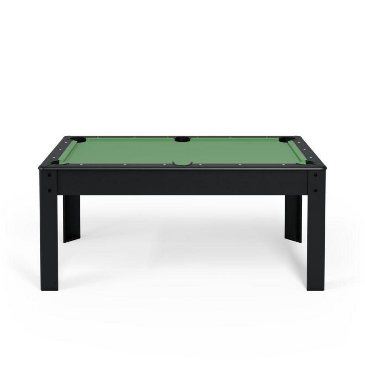 SOKKER Billard Américain convertible table 6 places KITBILL 6Ft - 206,5 x 116,5 x 80 cm Plateau dînatoire et accessoires inclus - Noir