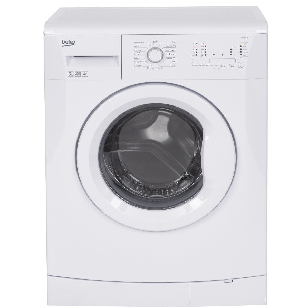 BEKO Lave-linge hublot WMB61021Y, 6 Kg, 1000 T/min