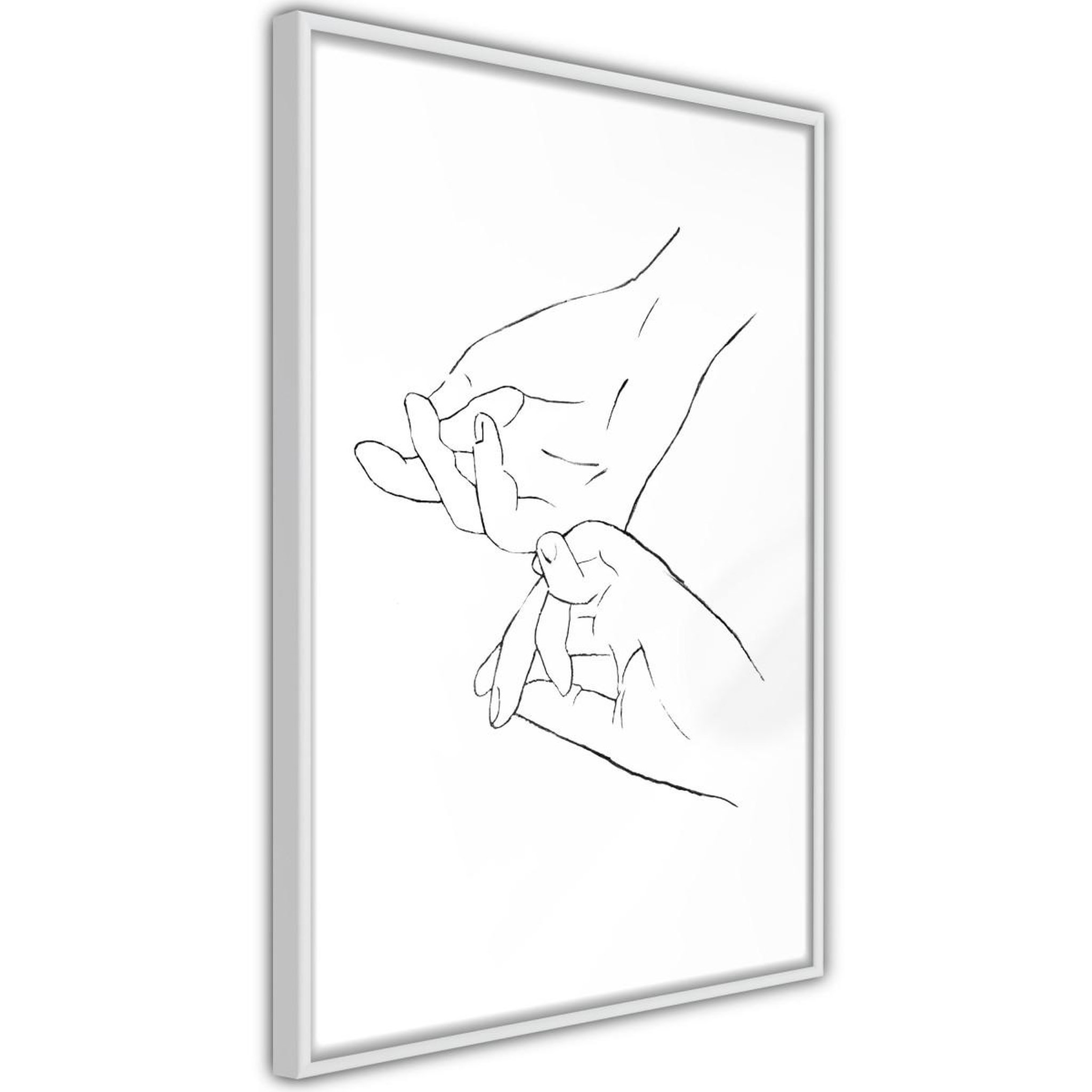 Paris Prix Affiche murale encadrée  joined hands white