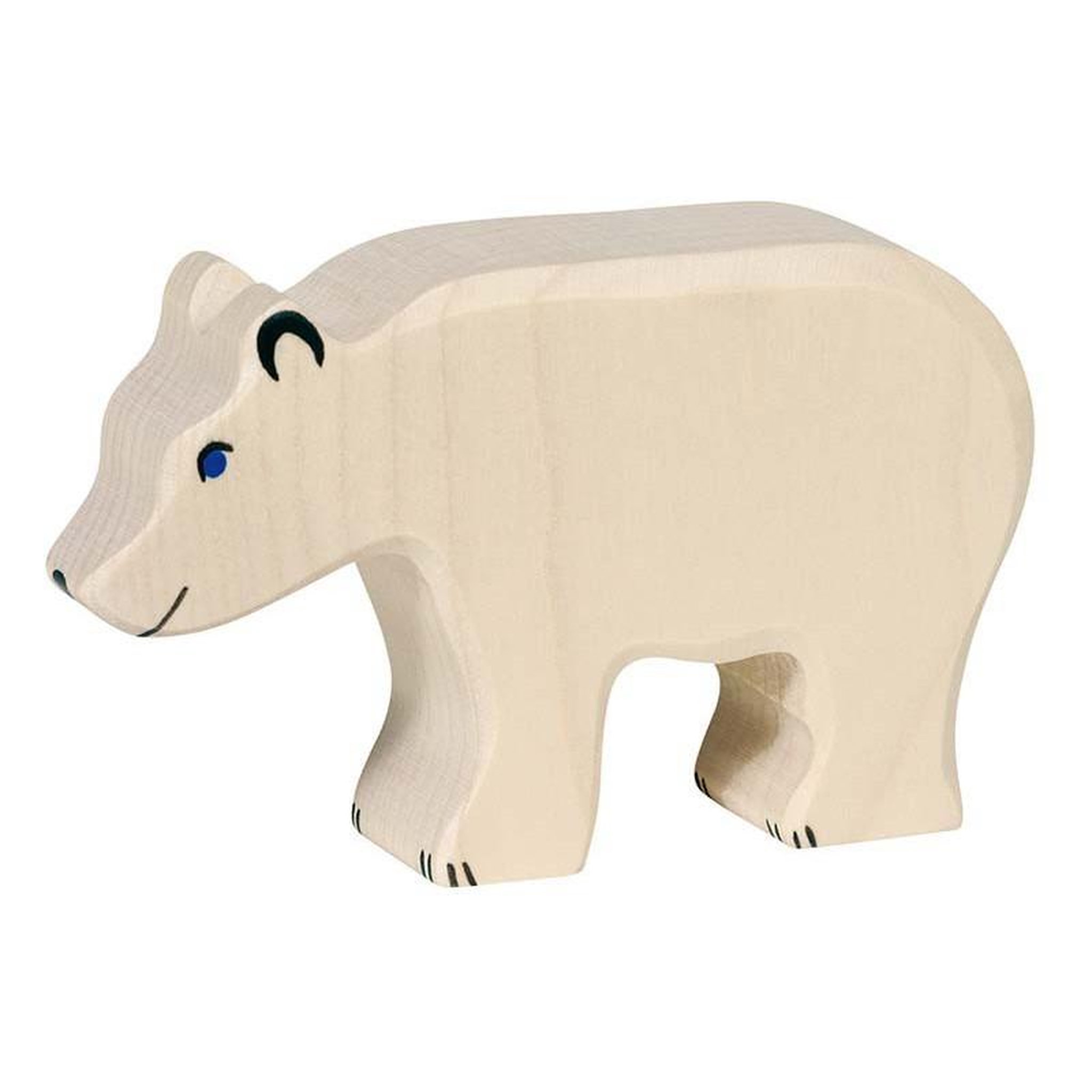 Holztiger Figurine Holztiger Ours polaire mangeant