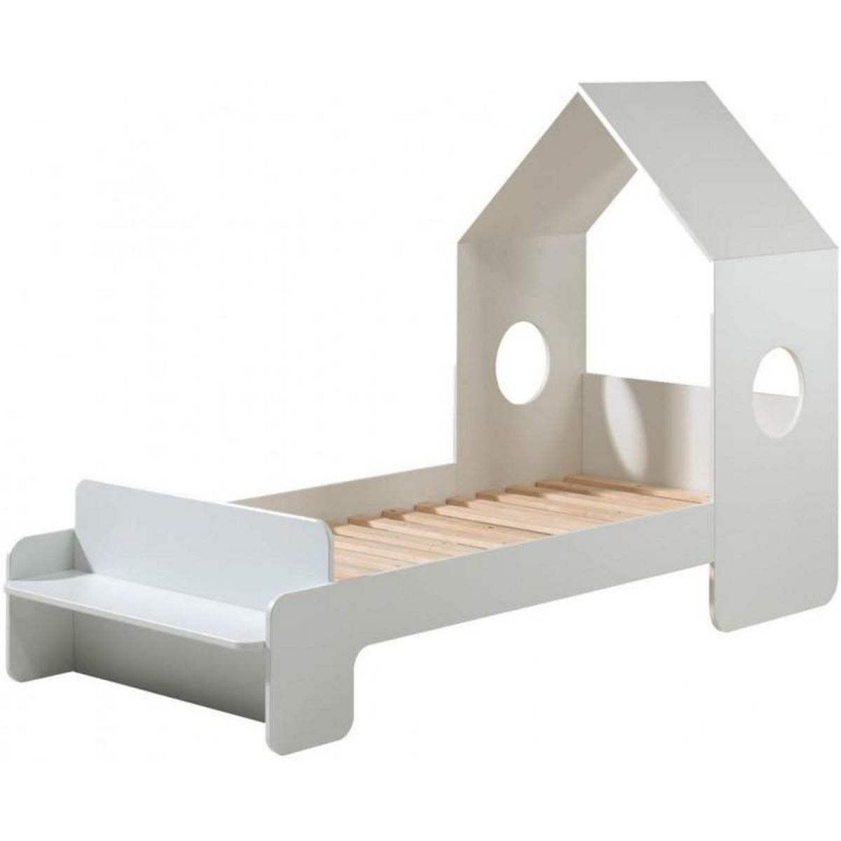 Lit cabane enfant 90x200cm avec banc ALIX