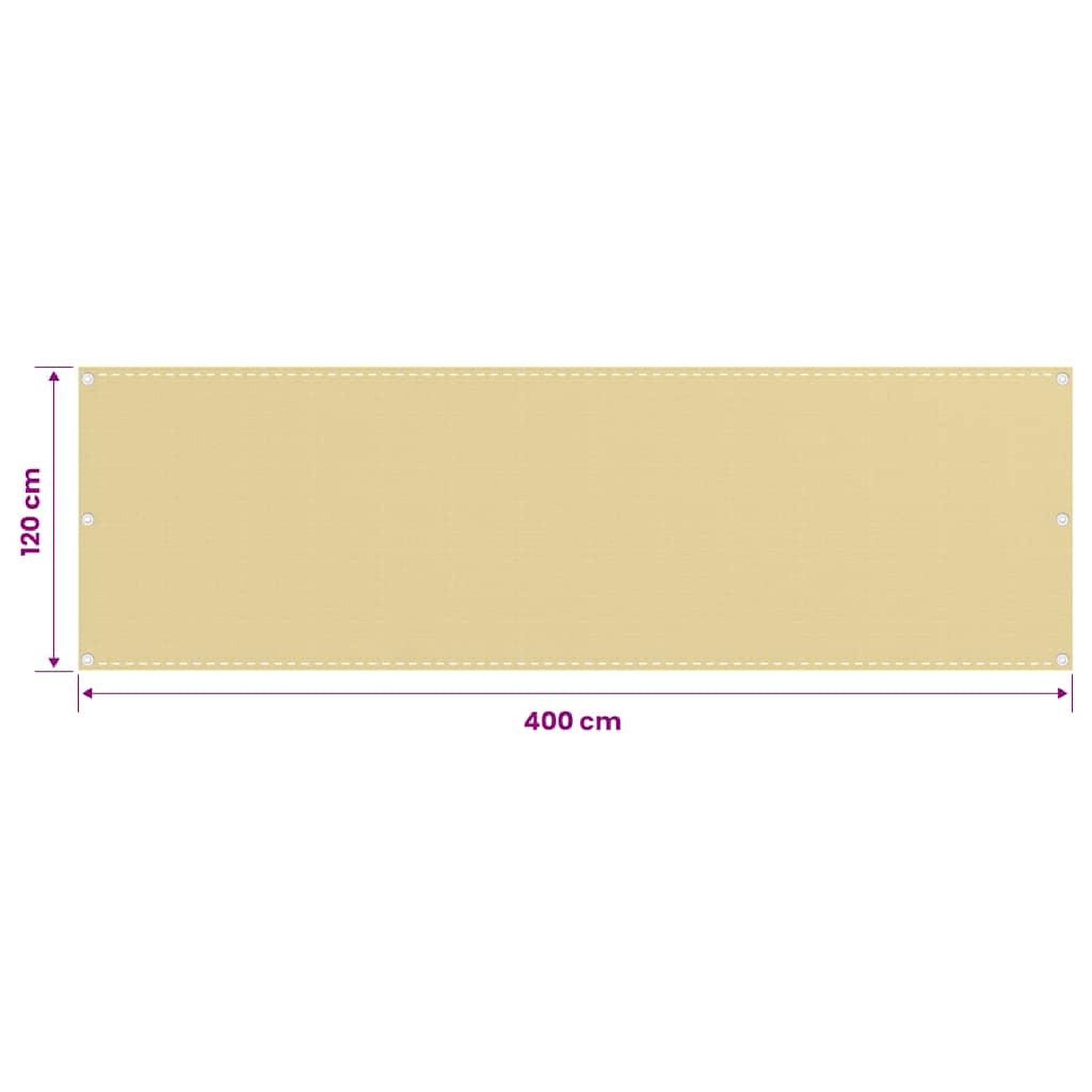 Voir la diapositive 3 : VIDAXL Ecran de balcon Beige 120x400 cm PEHD