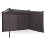 Voir la diapositive 4 : ID MARKET Lot de 2 rideaux pour pergola 3 et 4 M gris panneaux muraux avec fermeture éclair