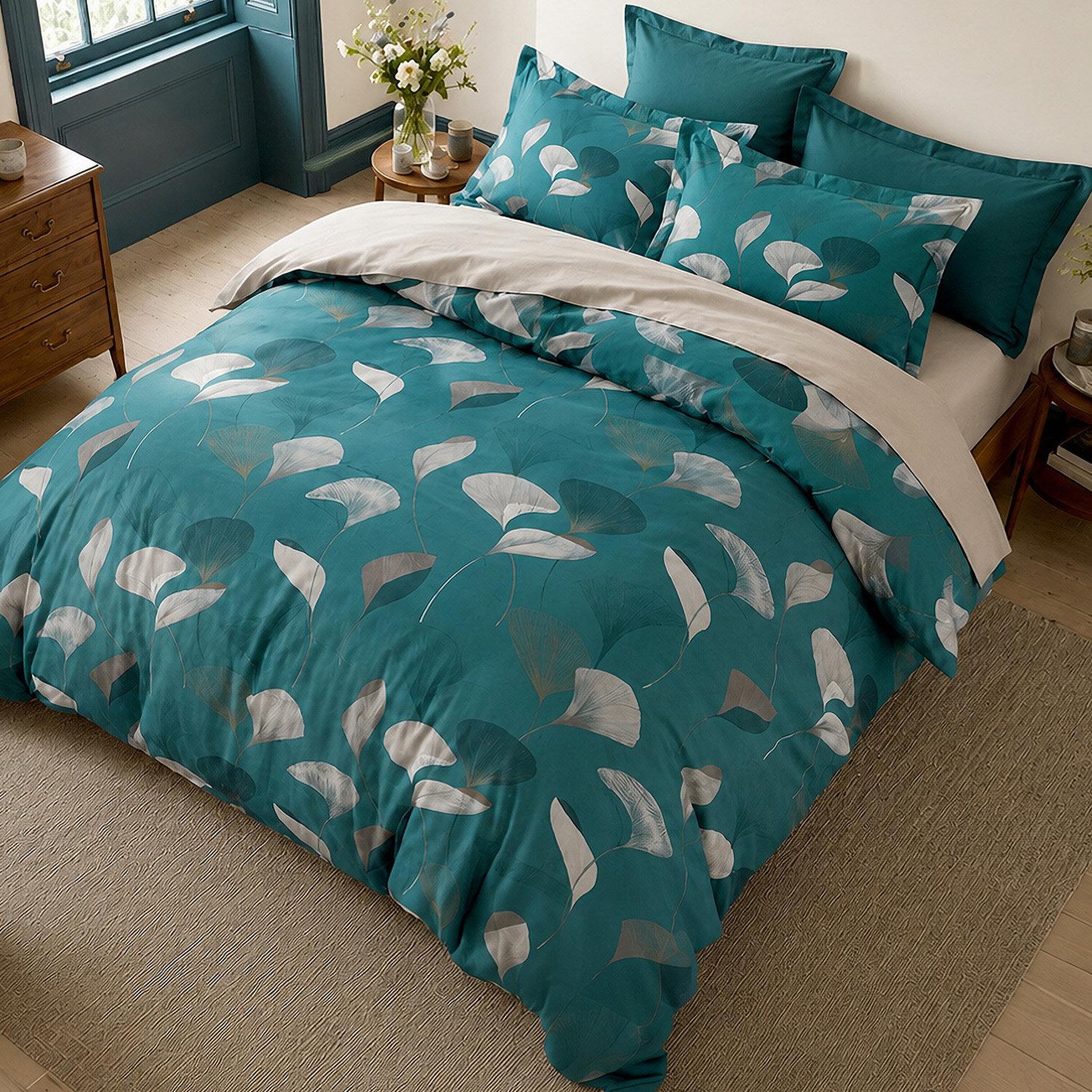 Voir la diapositive 2 : ATELIER DU COTON Parure housse de couette en coton 57 fils apoline