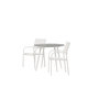 Voir la diapositive 6 : Paris Prix Ensemble Table de Jardin & 2 Chaises  Break & Santorini  90cm Gris & Blanc