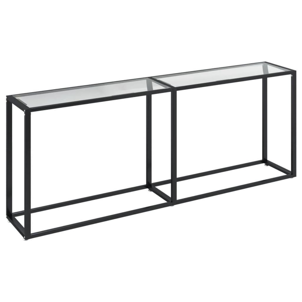 VIDAXL Table console Transparent 200x35x75,5 cm Verre trempe