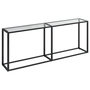 Voir la diapositive 2 : VIDAXL Table console Transparent 200x35x75,5 cm Verre trempe