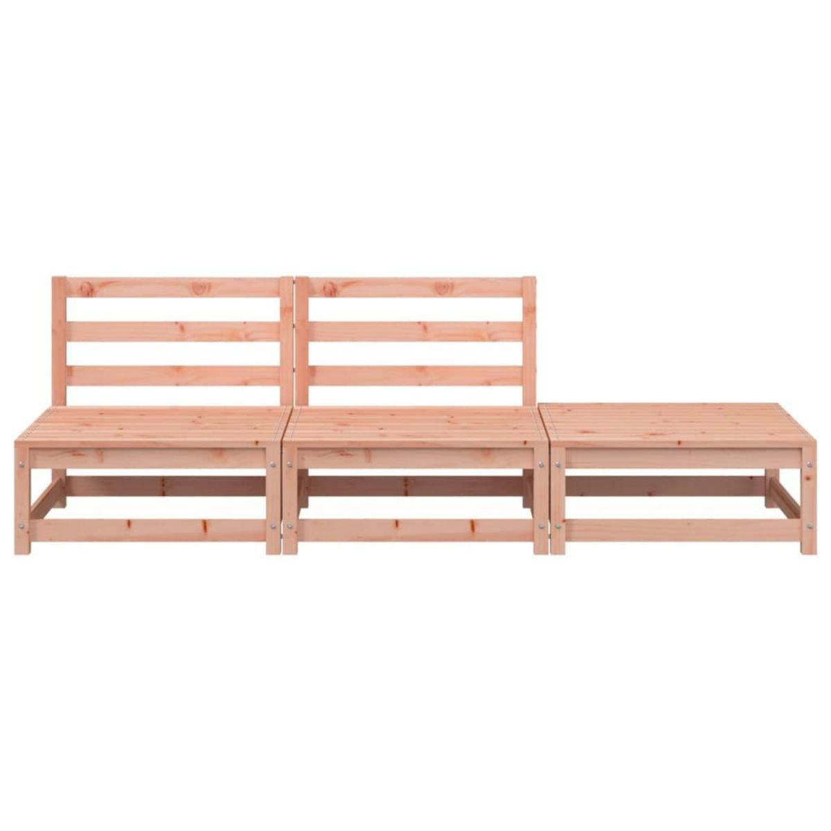 VIDAXL Canape jardin sans accoudoirs repose-pieds bois massif douglas