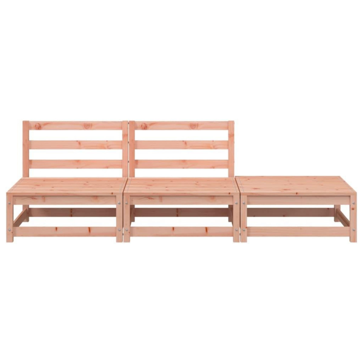 VIDAXL Canape jardin sans accoudoirs repose-pieds bois massif douglas