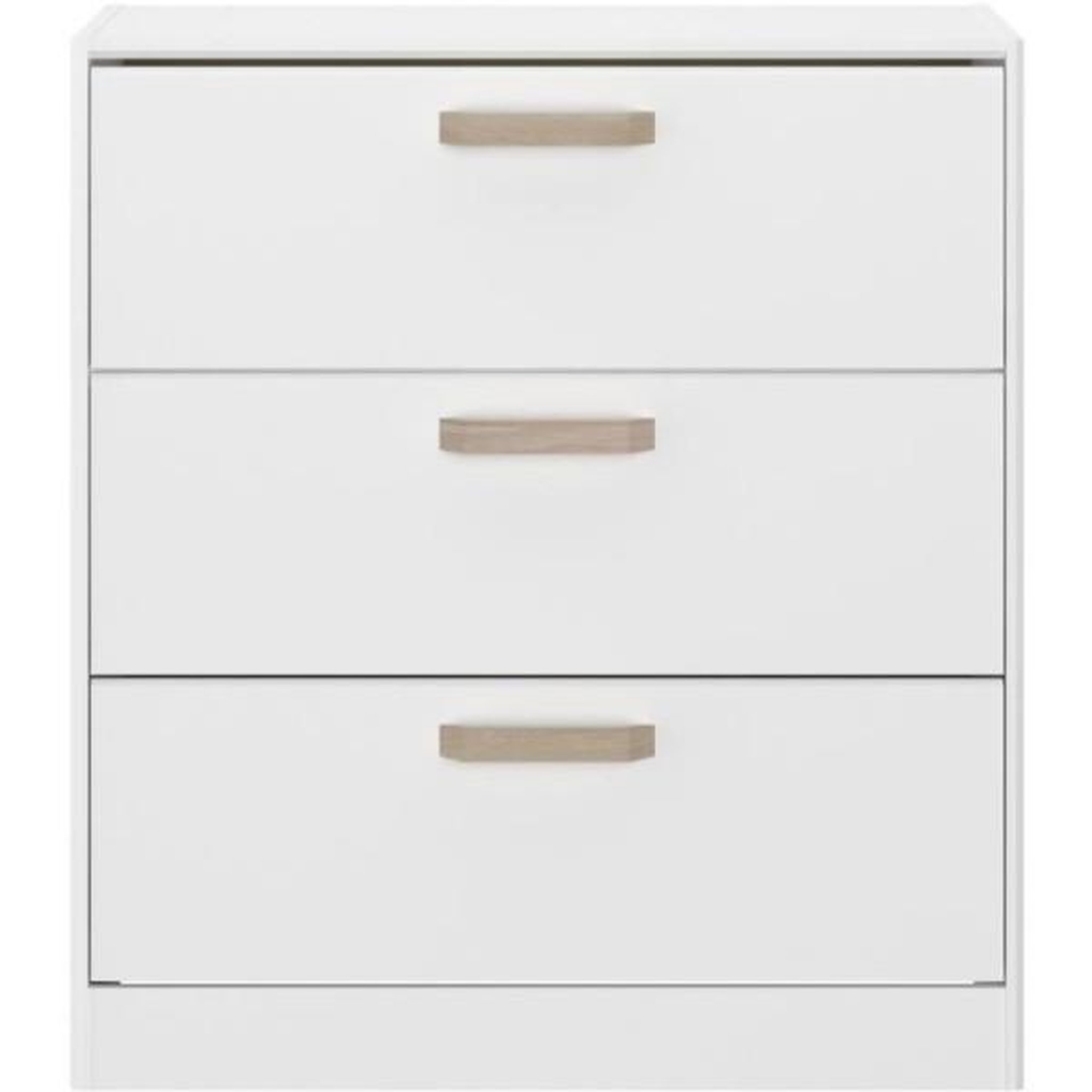 Voir la diapositive 1 : PARISOT Commode DREAM 3 tiroirs - Panneau de particules - Décor blanc - L79.7 x H87.8 x P43.8 cm