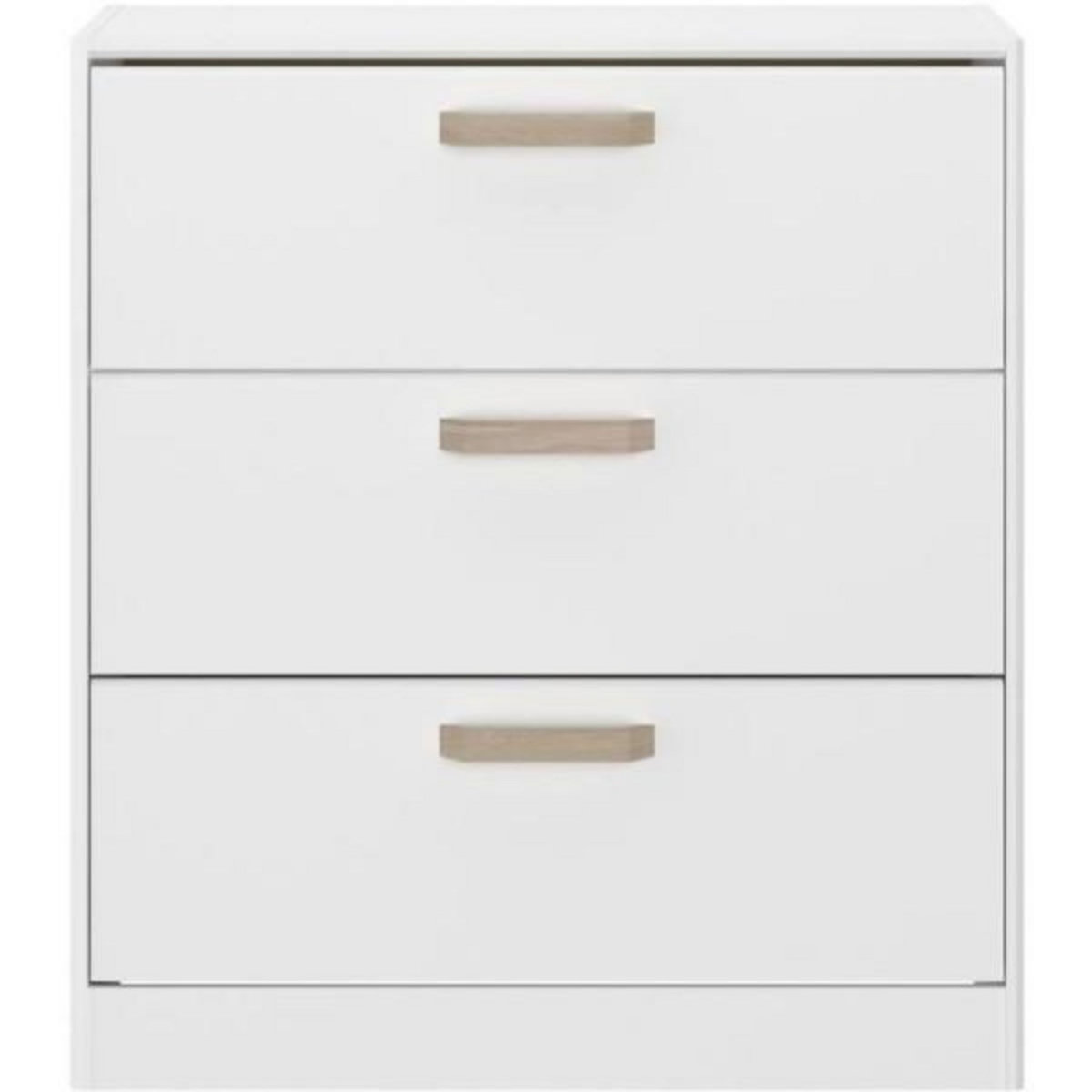 PARISOT Commode DREAM 3 tiroirs - Panneau de particules - Décor blanc - L79.7 x H87.8 x P43.8 cm