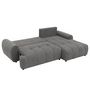 Voir la diapositive 2 : BEST MOBILIER Luzzio - canapé d'angle droit 4 places convertible avec coffre en tissu texturé