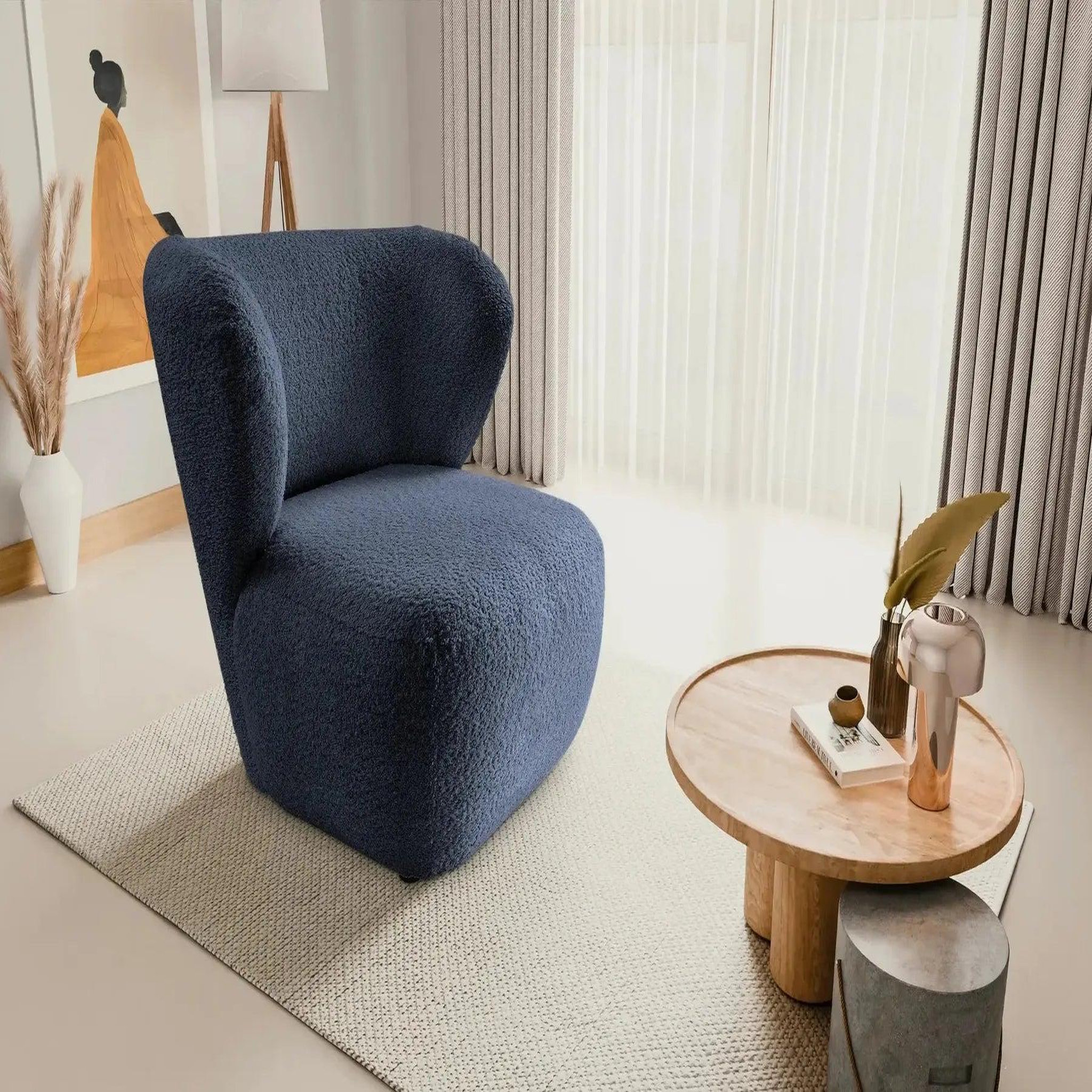 Voir la diapositive 2 : CASANOVA PARIS Capri - fauteuil tissu bouclette