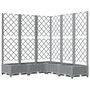 Voir la diapositive 2 : VIDAXL Jardiniere avec treillis Gris clair 120x120x121,5 cm PP